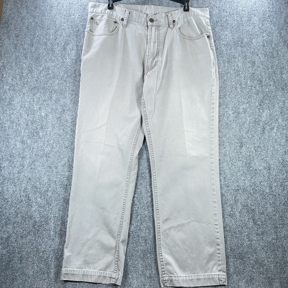 Polo Ralph Lauren‎ Pants Mens 36x30 Gray Flat Front Pockets Cotton #AB991 - Picture 2 of 9